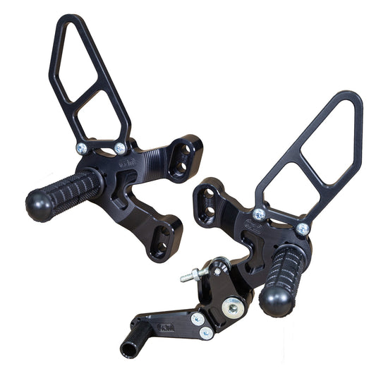 WOODCRAFT DUCATI 1198SP/848 EVO REARSET GP W/SHIFT PEDAL (FACTORY QS). SKU: 05-0641