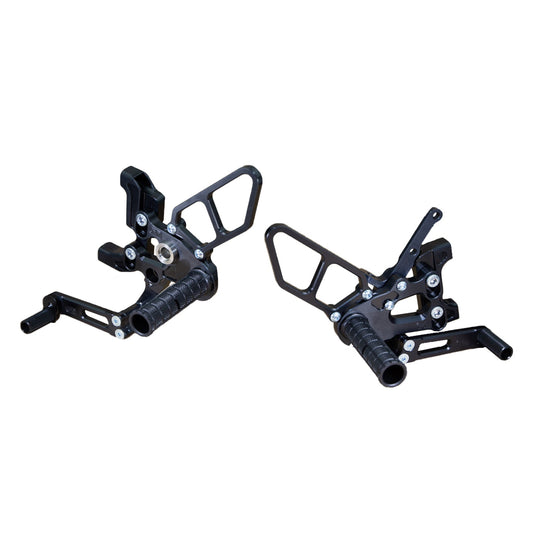 WOODCRAFT DUCATI PANIGALE 899/959/1199/1299 GP SHIFT COMPLETE REARSET NO FOLDING TOE PIECES. SKU: 05-0648B