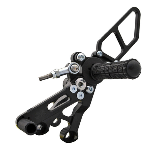 WOODCRAFT DUCATI 821 HYPERMOTARD COMPLETE REARSET WITH FOLDING TOE PIECES. SKU: 05-0652BX