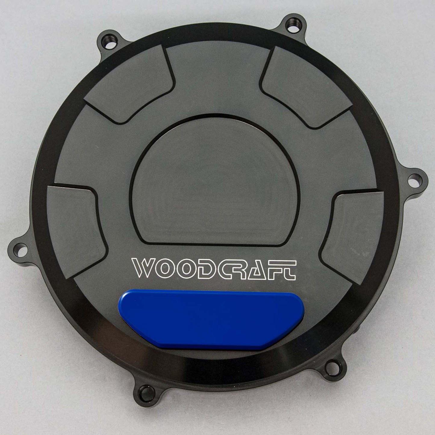 WOODCRAFT DUCATI 1199/1299/959 PANIGALE RHS CLUTCH COVER W/ SKID PAD BLUE CERAKOTE. SKU: 60-0645RB-C