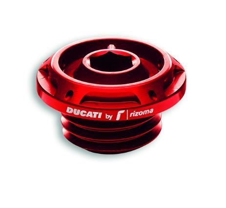 OIL FILLER CAP BY RIZOMA (RED) FOR MOST DUCATI MODELS - SKU: 97380871AB