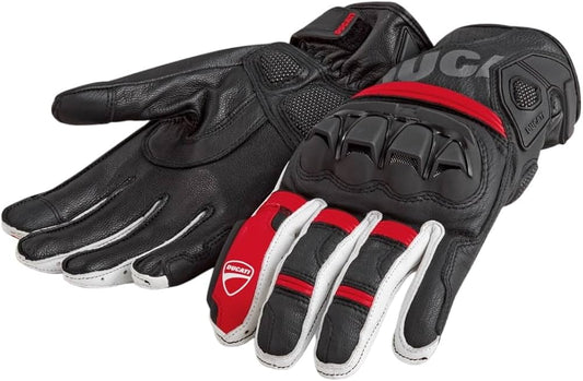 DUCATI  SPORT C4 GLOVES. BLACK / RED / WHITE SKU: 98107719